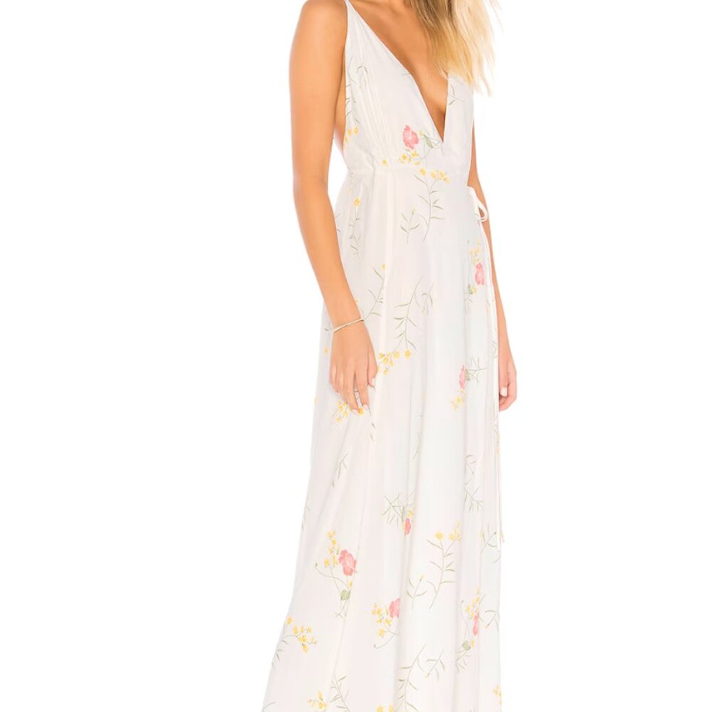 Capulet Maxine Ivory Floral Print Wrap Dress (size M)